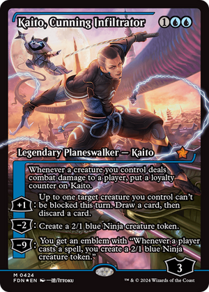 Kaito, Cunning Infiltrator (FDN-424) - Foundations: (Showcase) Foil - Poke-Collect