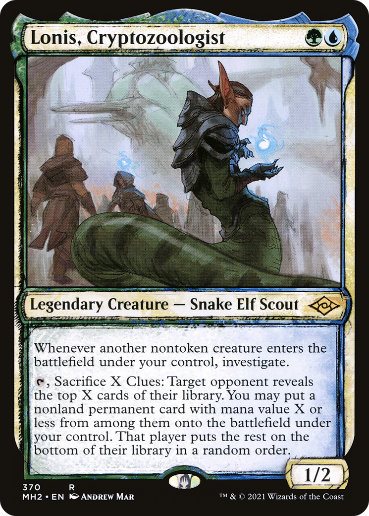 Lonis, Cryptozoologist (MH2-370) - Modern Horizons 2: (Showcase) Foil - Poke-Collect