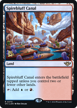 Spirebluff Canal (PRE-270) - Outlaws of Thunder Junction Promos Foil - Poke-Collect