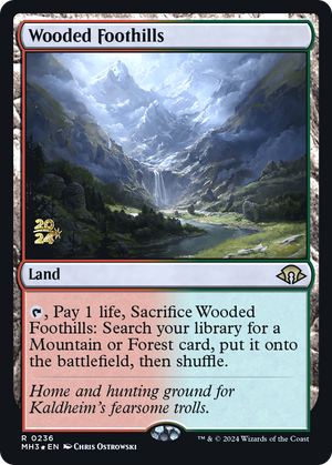 Wooded Foothills (PRE-236) - Modern Horizons 3 Promos Foil - Poke-Collect