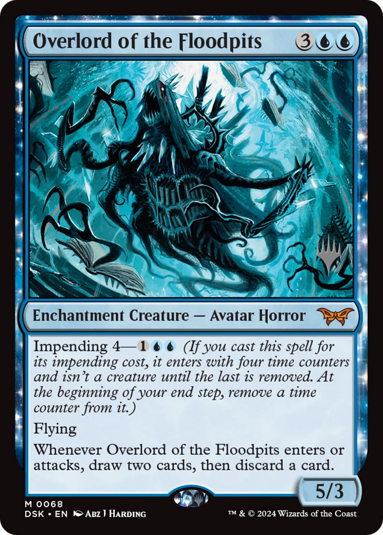 Overlord of the Floodpits (PPDSK-068) - Duskmourn: House of Horror Promos: (enchantment) - Poke-Collect