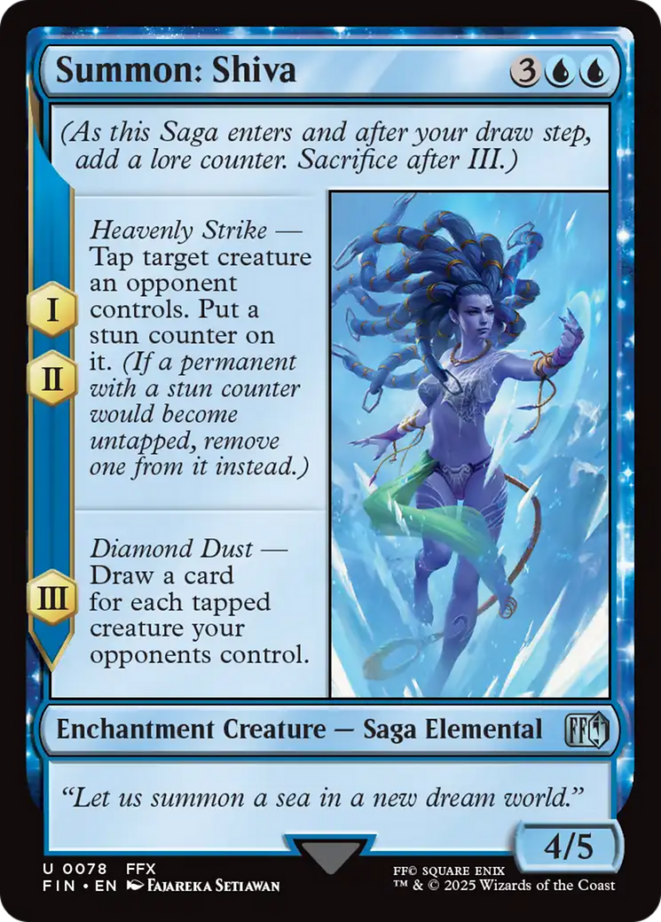 Summon: Shiva (FIN-078) - FINAL FANTASY: (enchantment) - Poke-Collect
