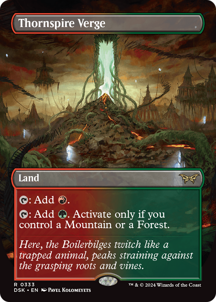 Thornspire Verge (DSK-333) - Duskmourn: House of Horror (Borderless) Foil - Poke-Collect