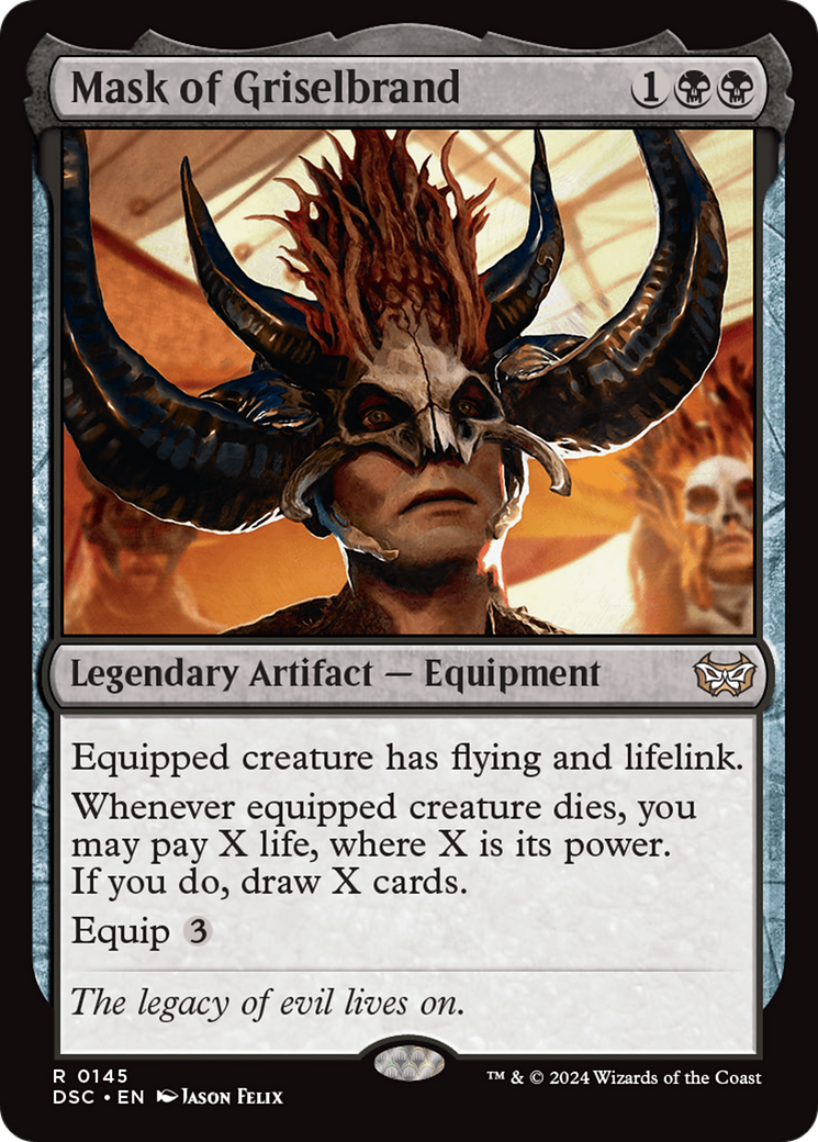 Mask of Griselbrand (DSC-145) - Duskmourn: House of Horror Commander - Poke-Collect