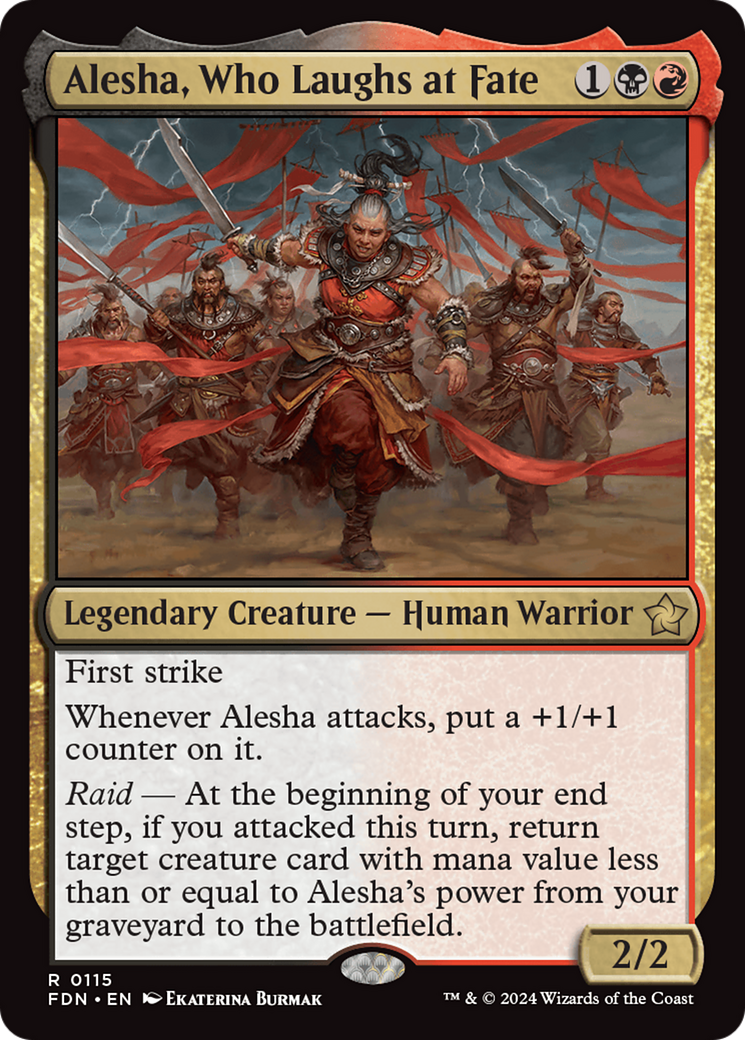 Alesha, Who Laughs at Fate (FDN-115) - Foundations Foil - Poke-Collect