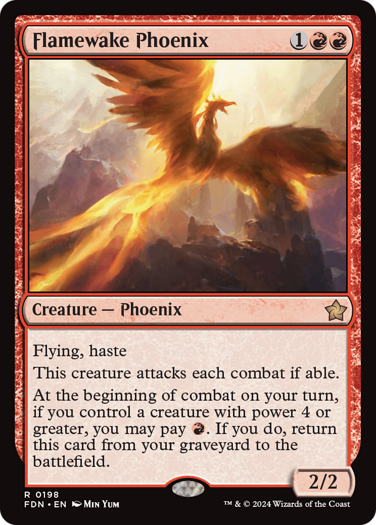 Flamewake Phoenix (FDN-198) - Foundations Foil - Poke-Collect