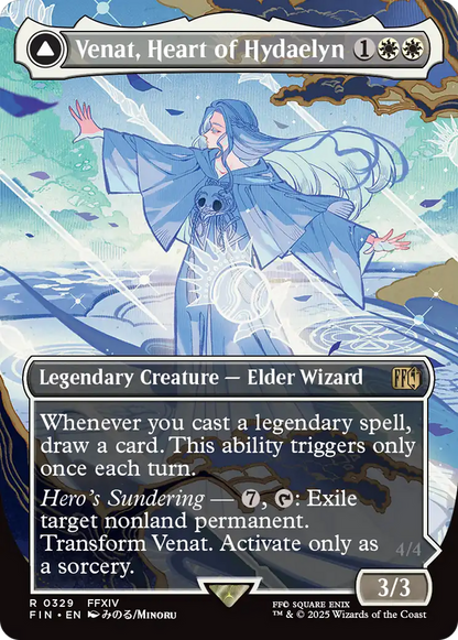 Venat, Heart of Hydaelyn // Hydaelyn, the Mothercrystal (FIN-329) - FINAL FANTASY (Borderless) Foil - Poke-Collect