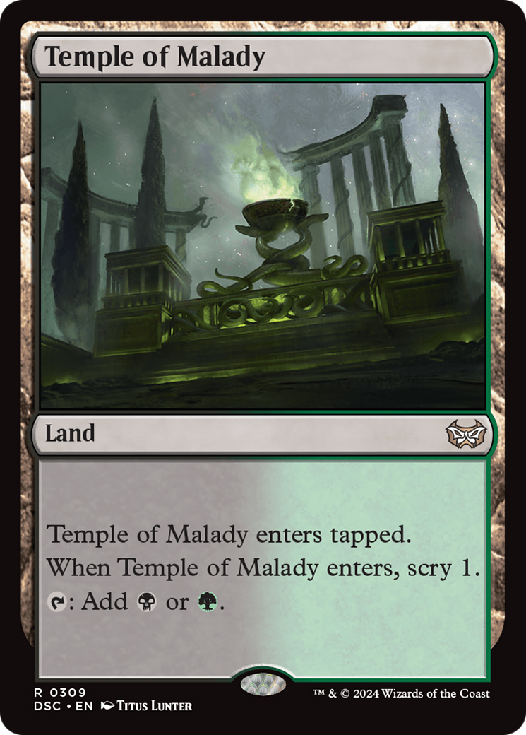 Temple of Malady (DSC-309) - Duskmourn: House of Horror Commander - Poke-Collect