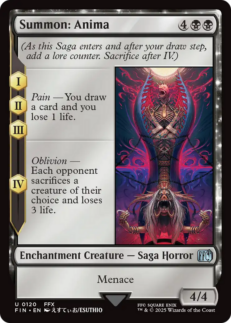 Summon: Anima (FIN-120) - FINAL FANTASY: (enchantment) Foil - Poke-Collect