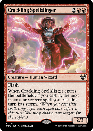 Crackling Spellslinger (OTC-025) - Outlaws of Thunder Junction Commander - Poke-Collect