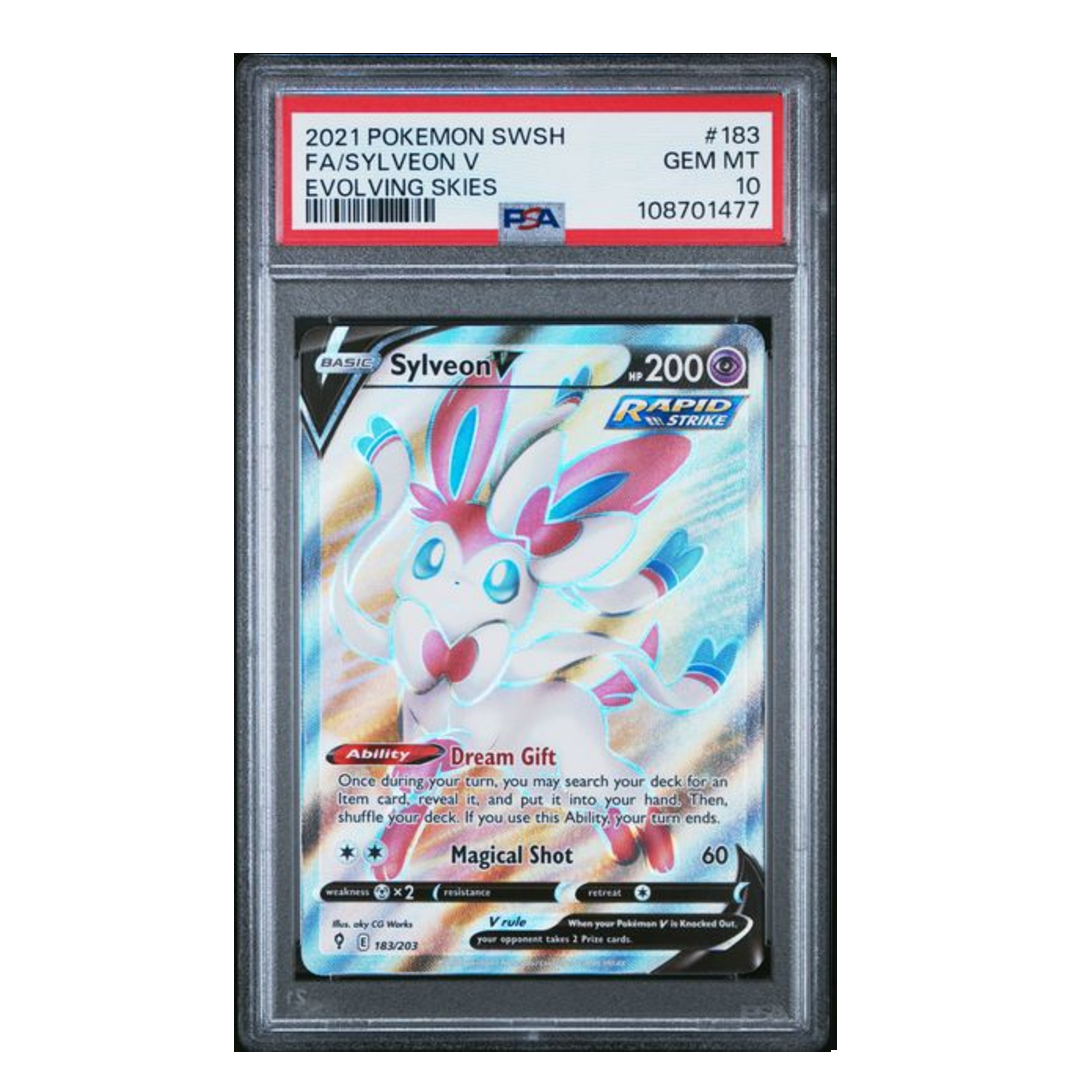 Sylveon V FA Evolving Skies #183 PSA 10 - Poke-Collect