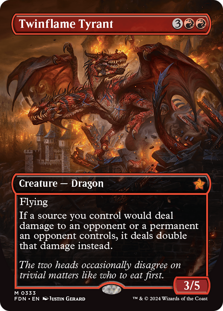 Twinflame Tyrant (FDN-333) - Foundations (Borderless) Foil - Poke-Collect
