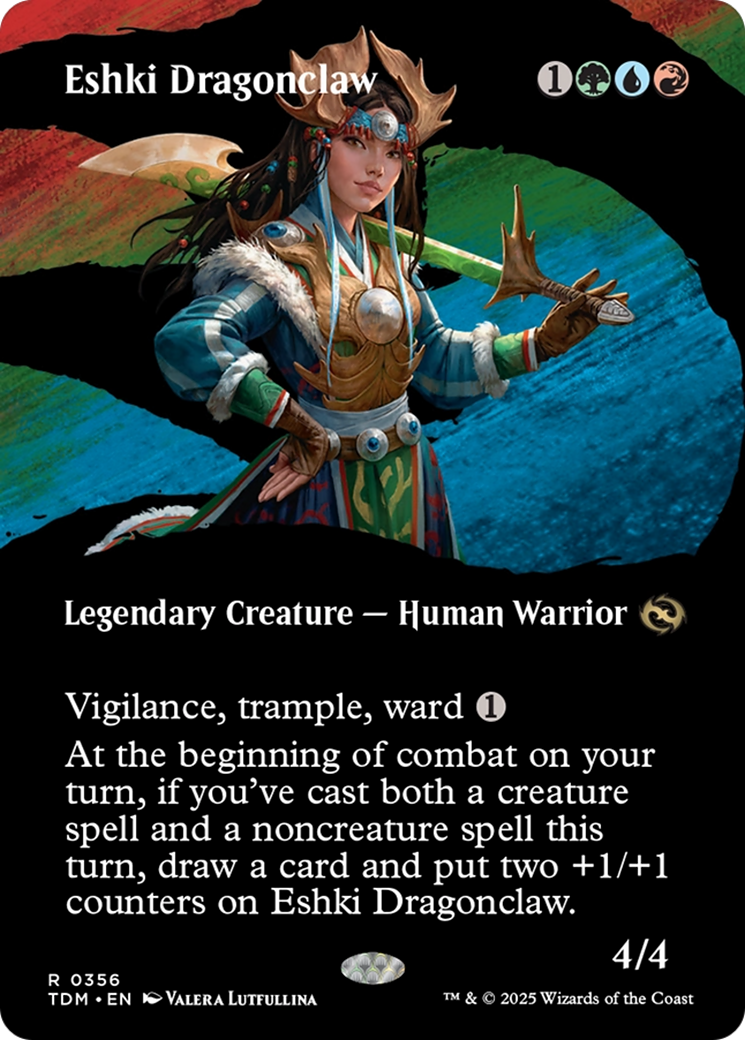 Eshki Dragonclaw (TDM-356) - Tarkir: Dragonstorm: (Showcase) (Borderless) - Poke-Collect