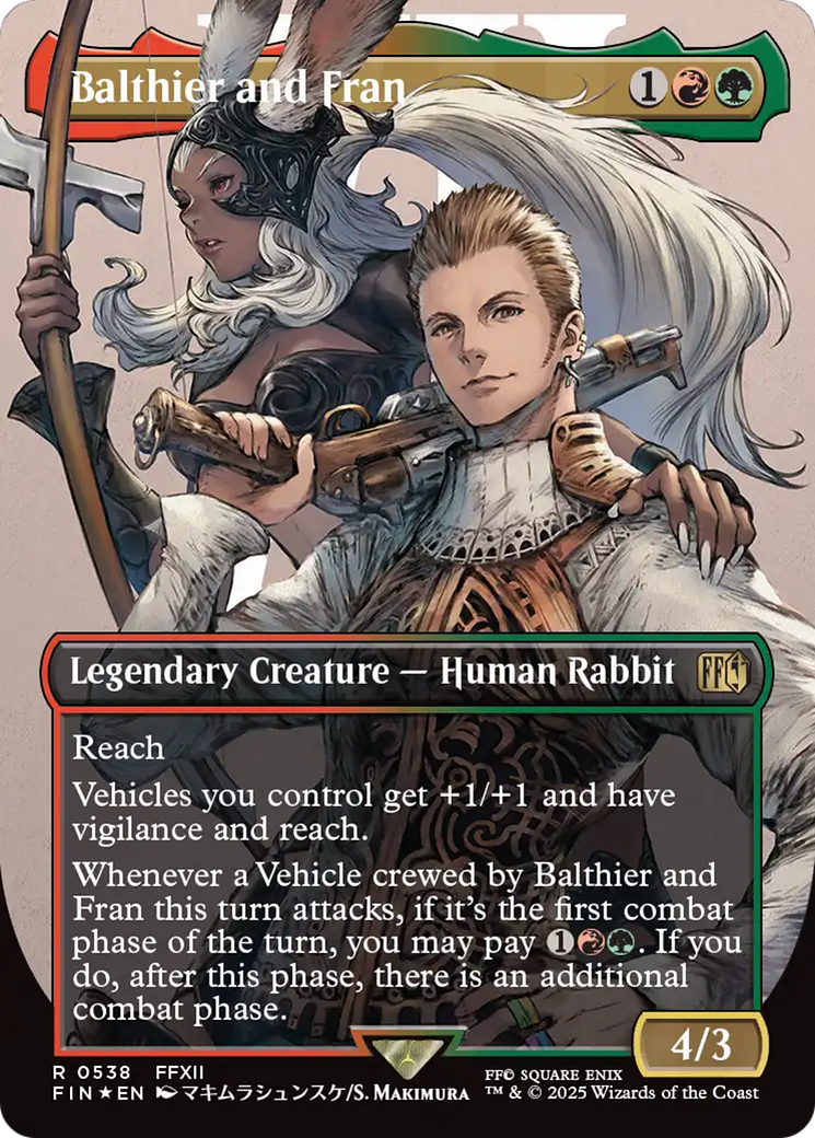 Balthier and Fran (Borderless) (Surge Foil) (0538) (FIN-538) - FINAL FANTASY (Borderless) Foil - Poke-Collect
