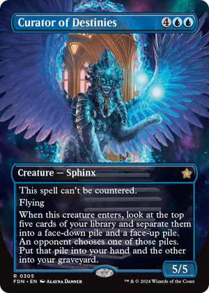 Curator of Destinies (FDN-305) - Foundations (Borderless) Foil - Poke-Collect