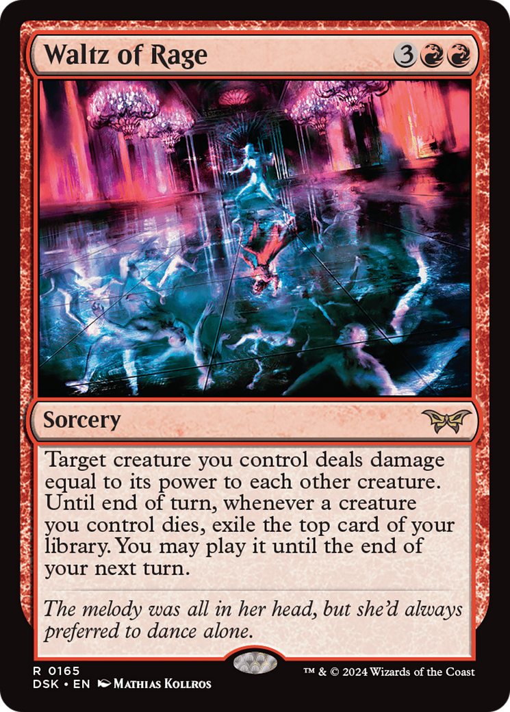 Waltz of Rage (DSK-165) - Duskmourn: House of Horror Foil - Poke-Collect