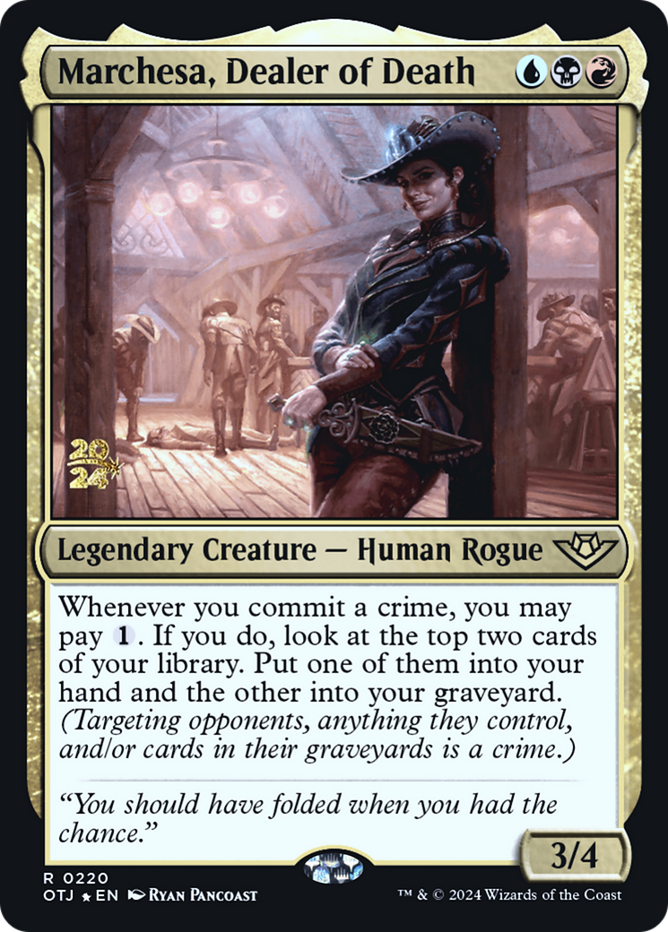 Marchesa, Dealer of Death (PRE-220) - Outlaws of Thunder Junction Promos Foil - Poke-Collect