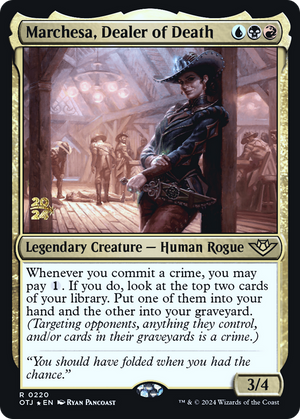 Marchesa, Dealer of Death (PRE-220) - Outlaws of Thunder Junction Promos Foil - Poke-Collect
