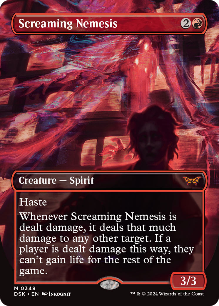 Screaming Nemesis (DSK-348) - Duskmourn: House of Horror (Borderless) Foil - Poke-Collect