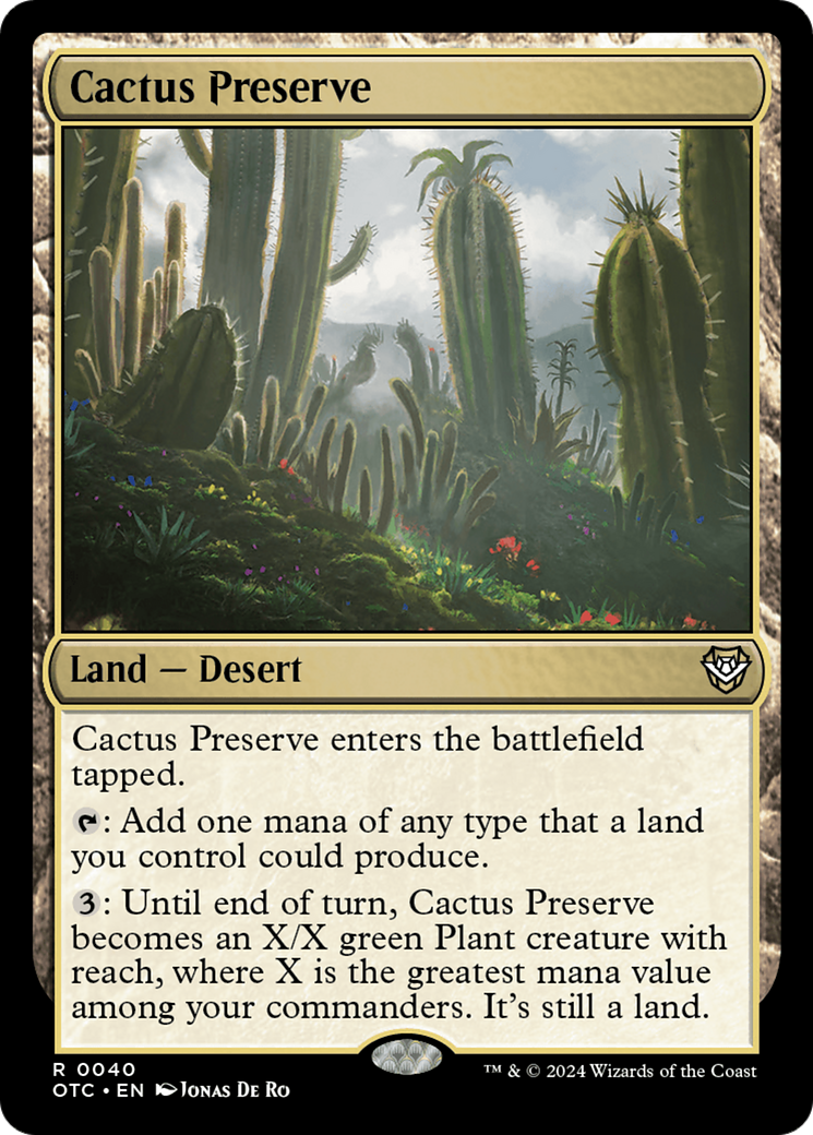 Cactus Preserve (OTC-040) - Outlaws of Thunder Junction Commander - Poke-Collect