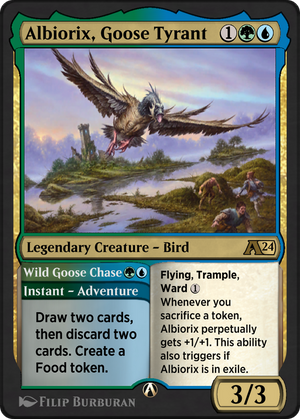 Albiorix, Goose Tyrant // Wild Goose Chase (YOTJ-019) - Alchemy: Outlaws of Thunder Junction - Poke-Collect