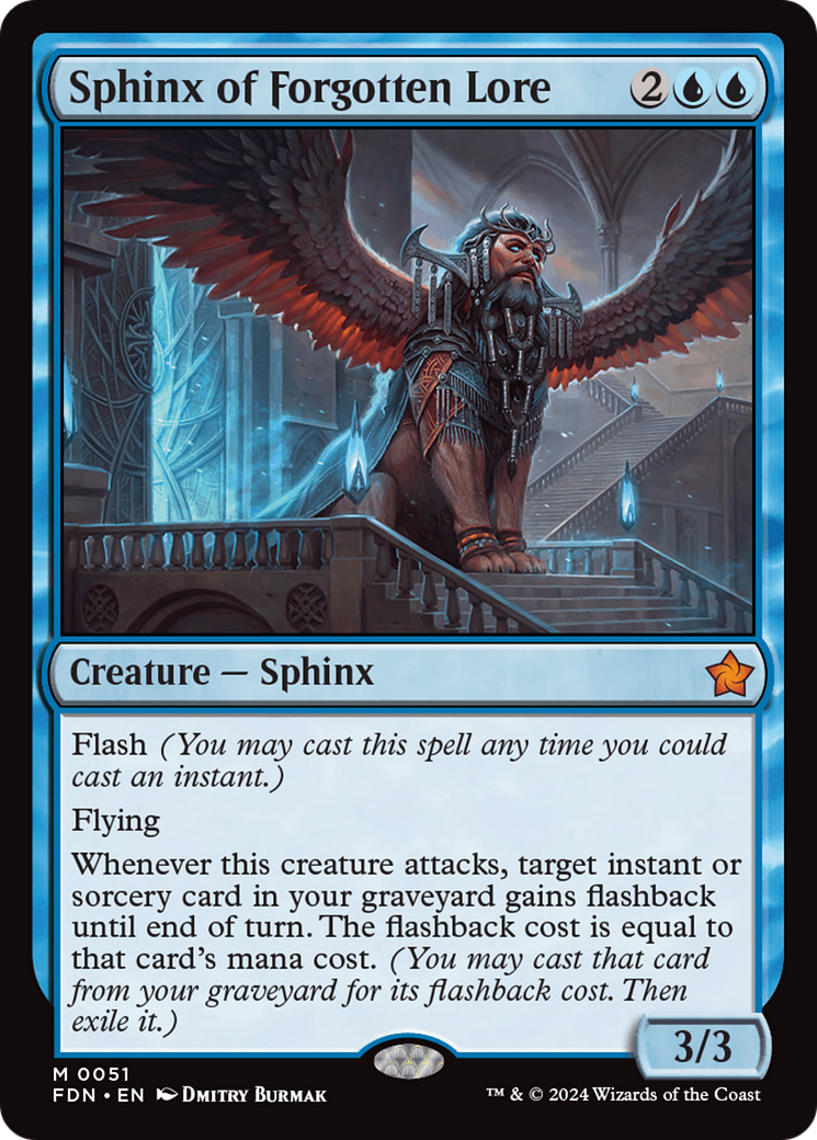 Sphinx of Forgotten Lore (FDN-051) - Foundations Foil - Poke-Collect