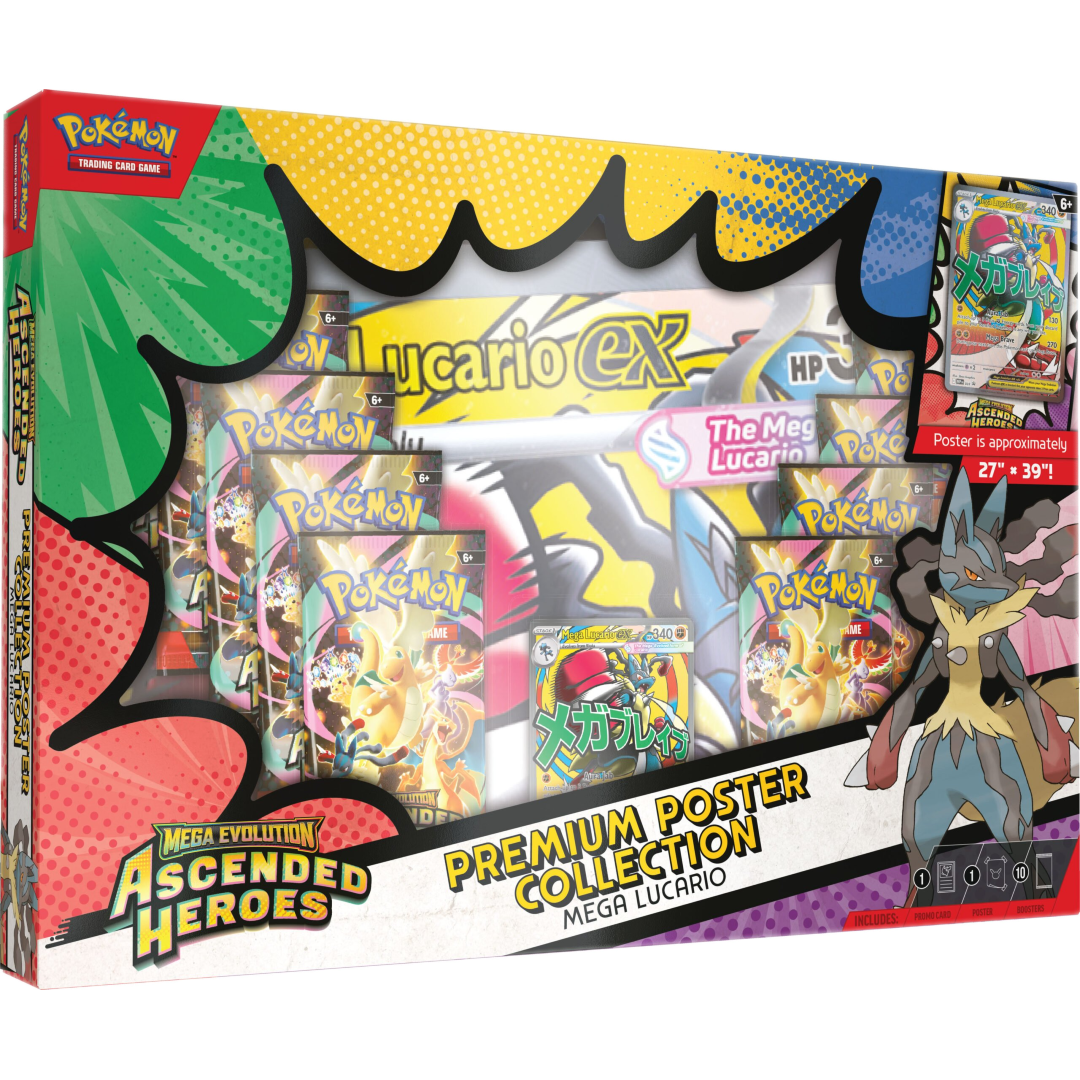 Mega Evolution: Ascended Heroes Premium Poster Collection (Mega Lucario) - Poke-Collect