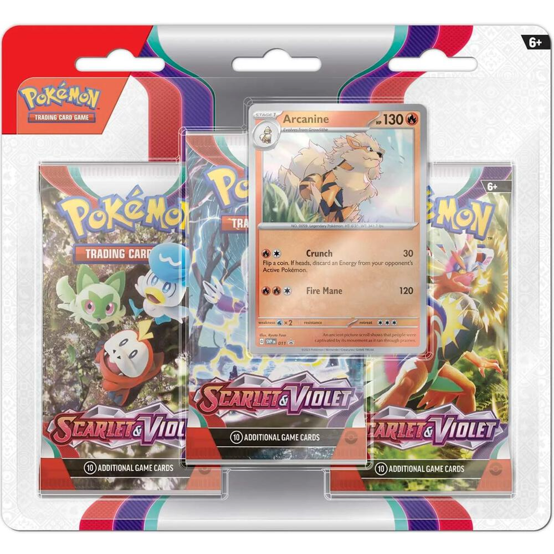 Scarlet & Violet 3 Pack Blister [Arcanine] - SV01 Scarlet & Violet Base Set - Poke-Collect
