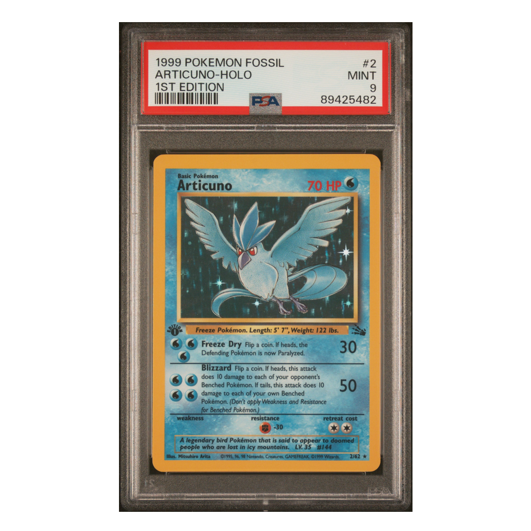 Articuno Holo Fossil 1st Edition #2 PSA 9 - Poke-Collect