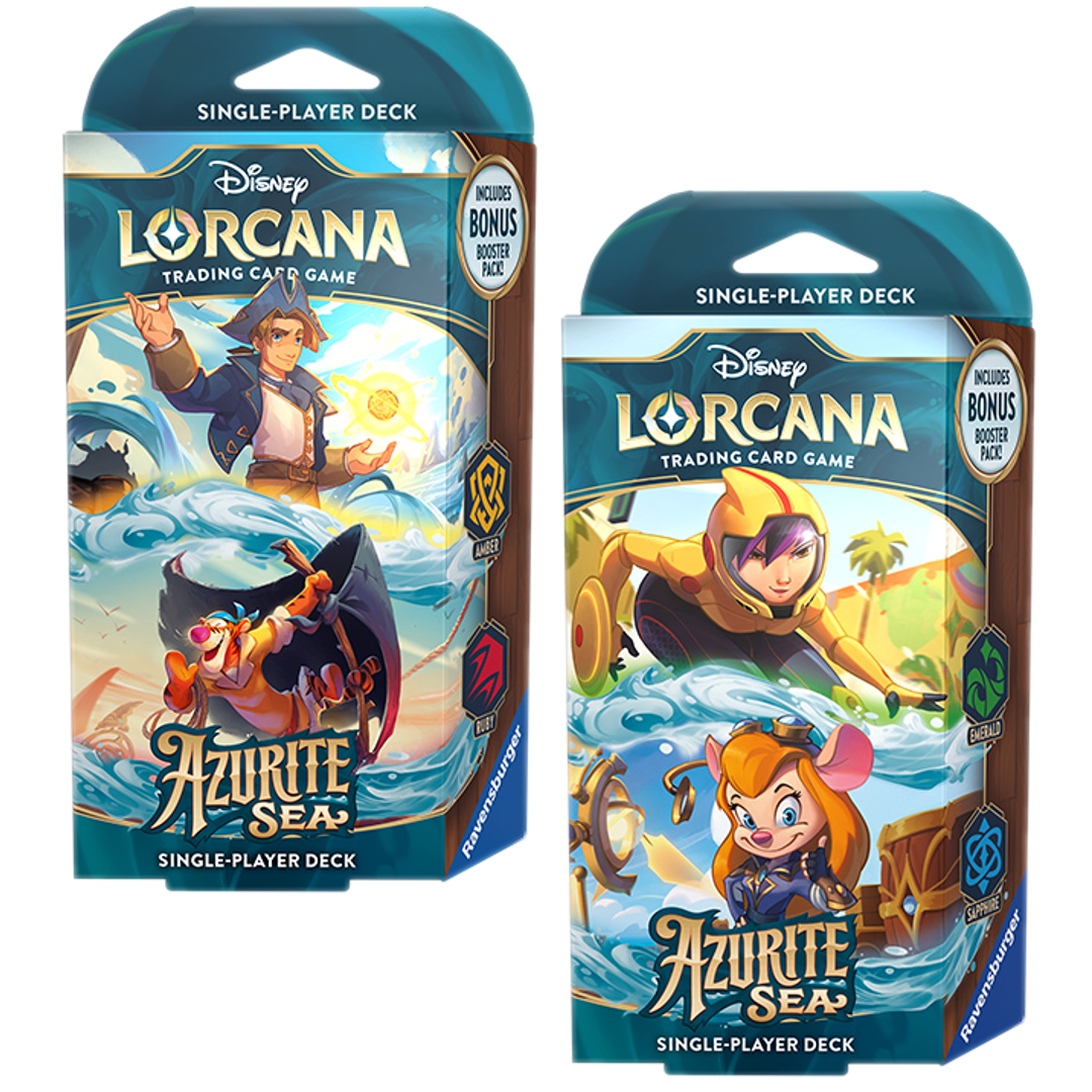 Disney Lorcana: Azurite Sea Starter Deck Set of 2 (EARLY BIRD SPECIAL)