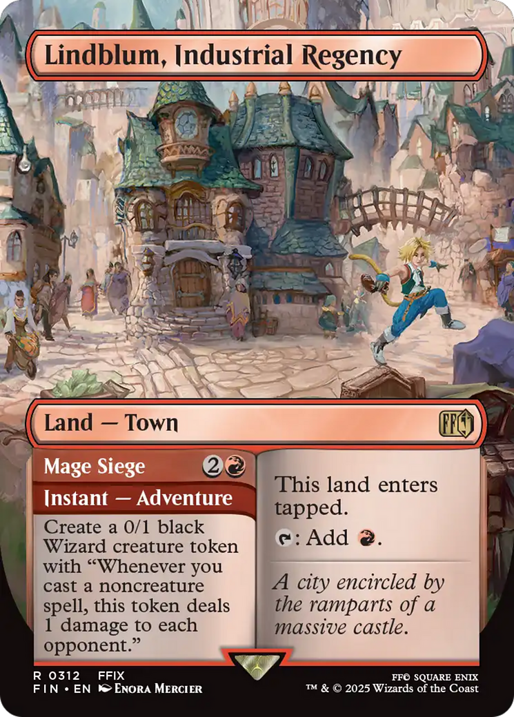 Lindblum, Industrial Regency // Mage Siege (FIN-312) - FINAL FANTASY (Borderless) Foil - Poke-Collect