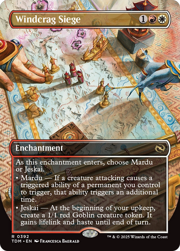 Windcrag Siege (TDM-392) - Tarkir: Dragonstorm: (enchantment) (Borderless) Foil - Poke-Collect