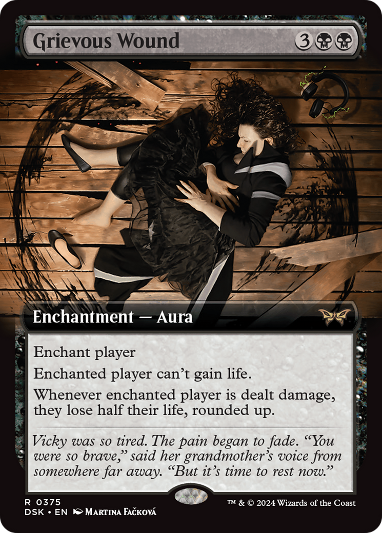 Grievous Wound (DSK-375) - Duskmourn: House of Horror: (Extended Art) Foil - Poke-Collect