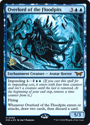Overlord of the Floodpits (PRE-068) - Duskmourn: House of Horror Promos: (enchantment) Foil - Poke-Collect