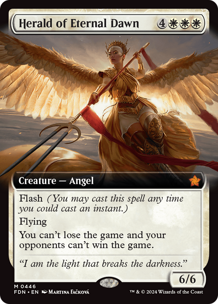 Herald of Eternal Dawn (FDN-446) - Foundations: (Extended Art) Foil - Poke-Collect