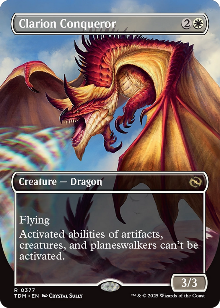 Clarion Conqueror // Clarion Conqueror (TDM-377) - Tarkir: Dragonstorm (Borderless) - Poke-Collect