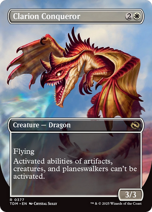 Clarion Conqueror // Clarion Conqueror (TDM-377) - Tarkir: Dragonstorm (Borderless) - Poke-Collect