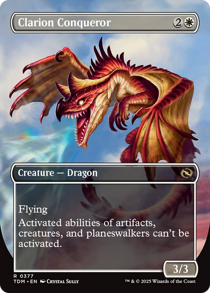 Clarion Conqueror // Clarion Conqueror (TDM-377) - Tarkir: Dragonstorm (Borderless) - Poke-Collect
