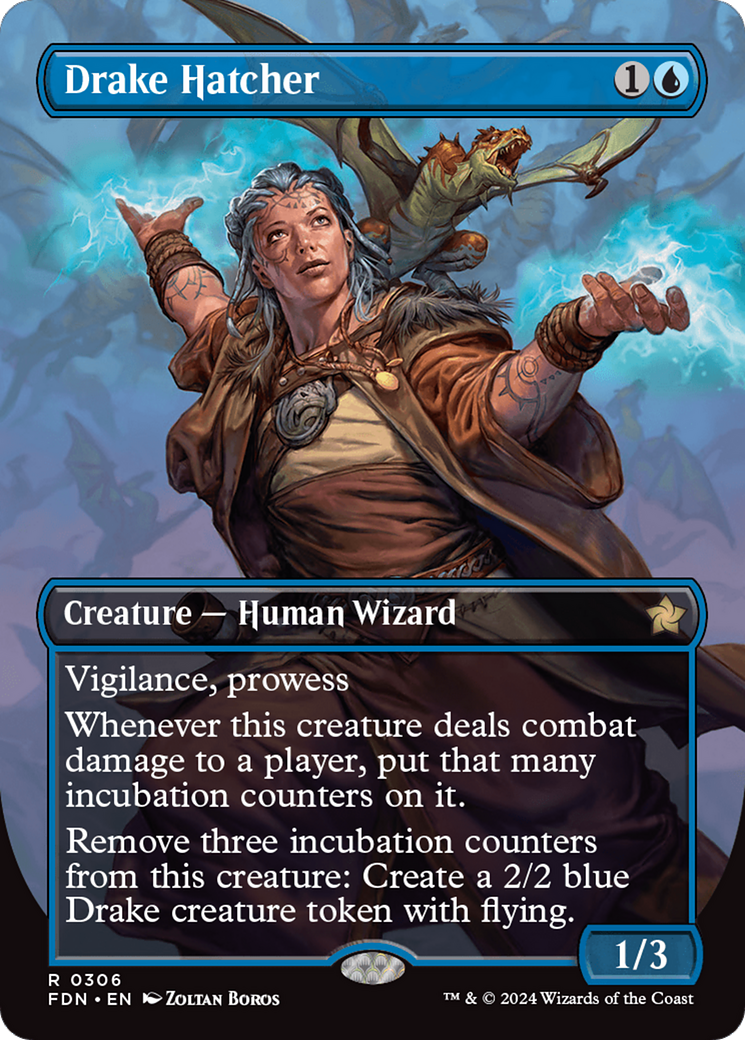 Drake Hatcher (FDN-306) - Foundations (Borderless) Foil - Poke-Collect