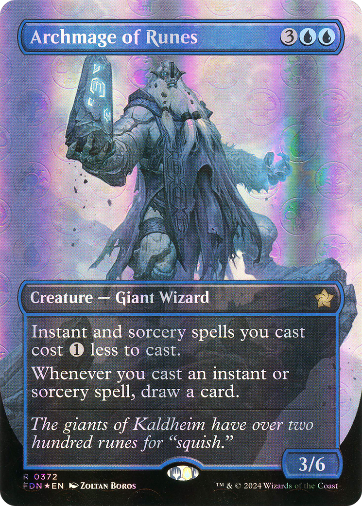Archmage of Runes (FDN-372) - Foundations (Borderless) Foil - Poke-Collect