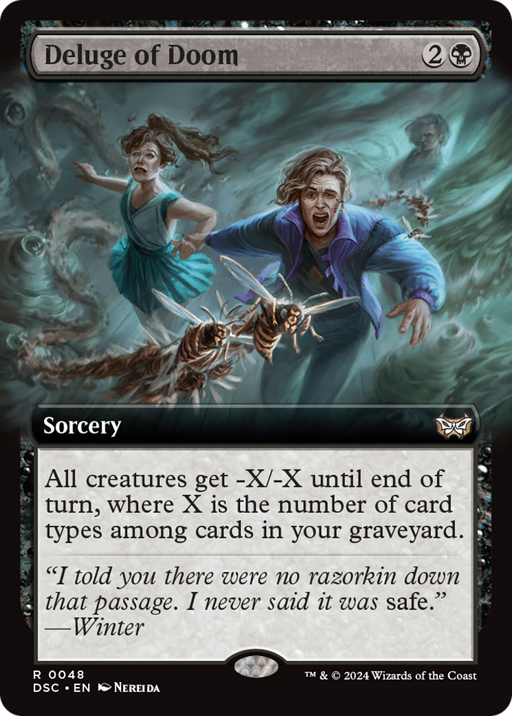 Deluge of Doom (DSC-048) - Duskmourn: House of Horror Commander: (Extended Art) - Poke-Collect