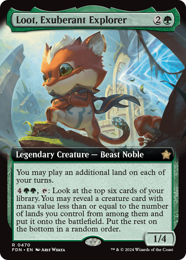 Loot, Exuberant Explorer (FDN-470) - Foundations: (Extended Art) - Poke-Collect