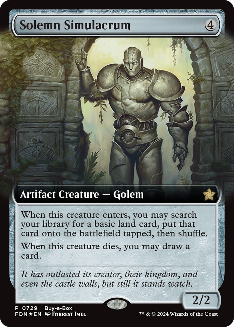 Solemn Simulacrum (FDN-729) - Foundations: (Extended Art) Foil - Poke-Collect