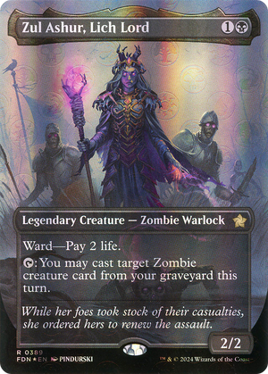 Zul Ashur, Lich Lord (FDN-389) - Foundations (Borderless) Foil - Poke-Collect