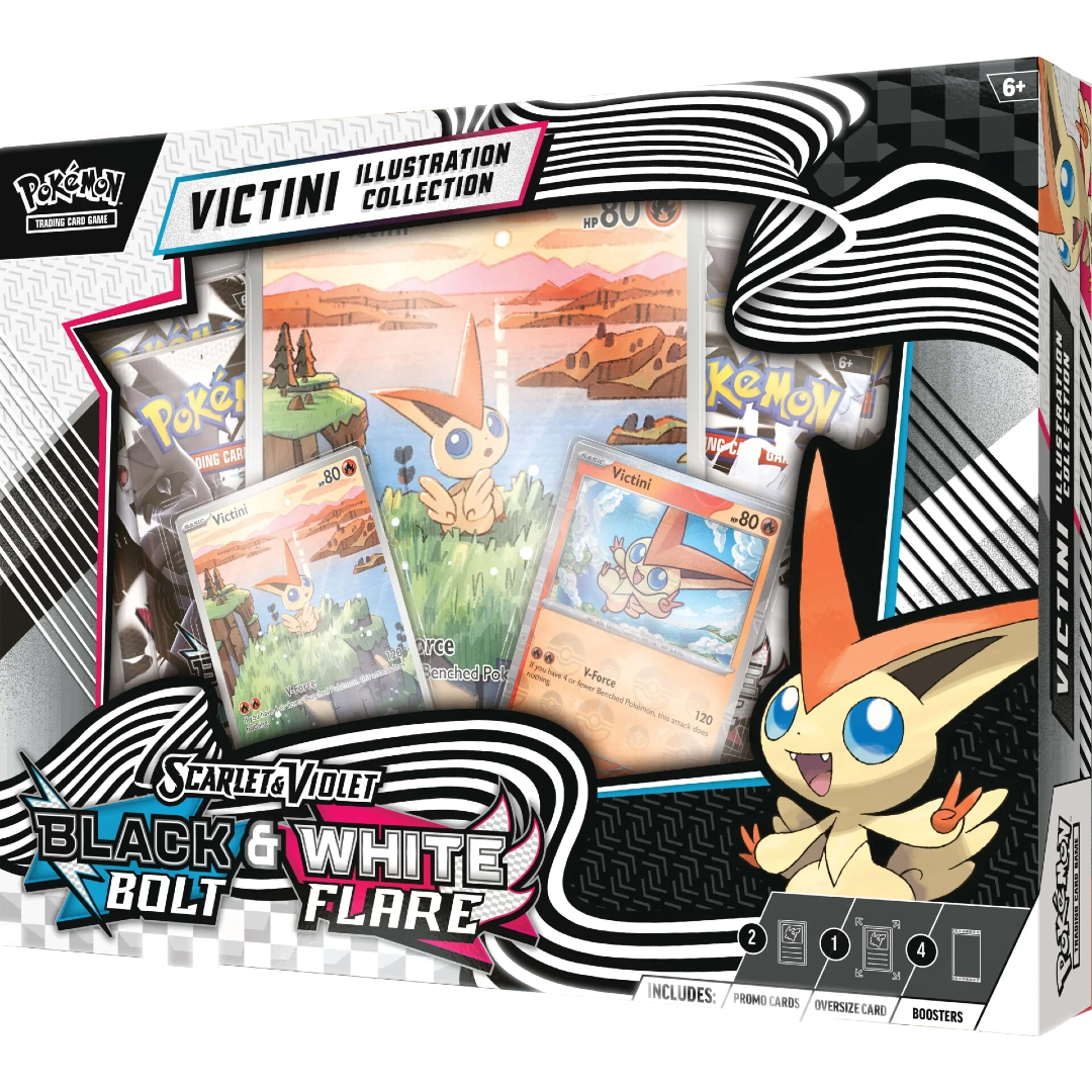 Scarlet & Violet: Black Bolt & White Flare Victini Illustration Collection - Poke-Collect