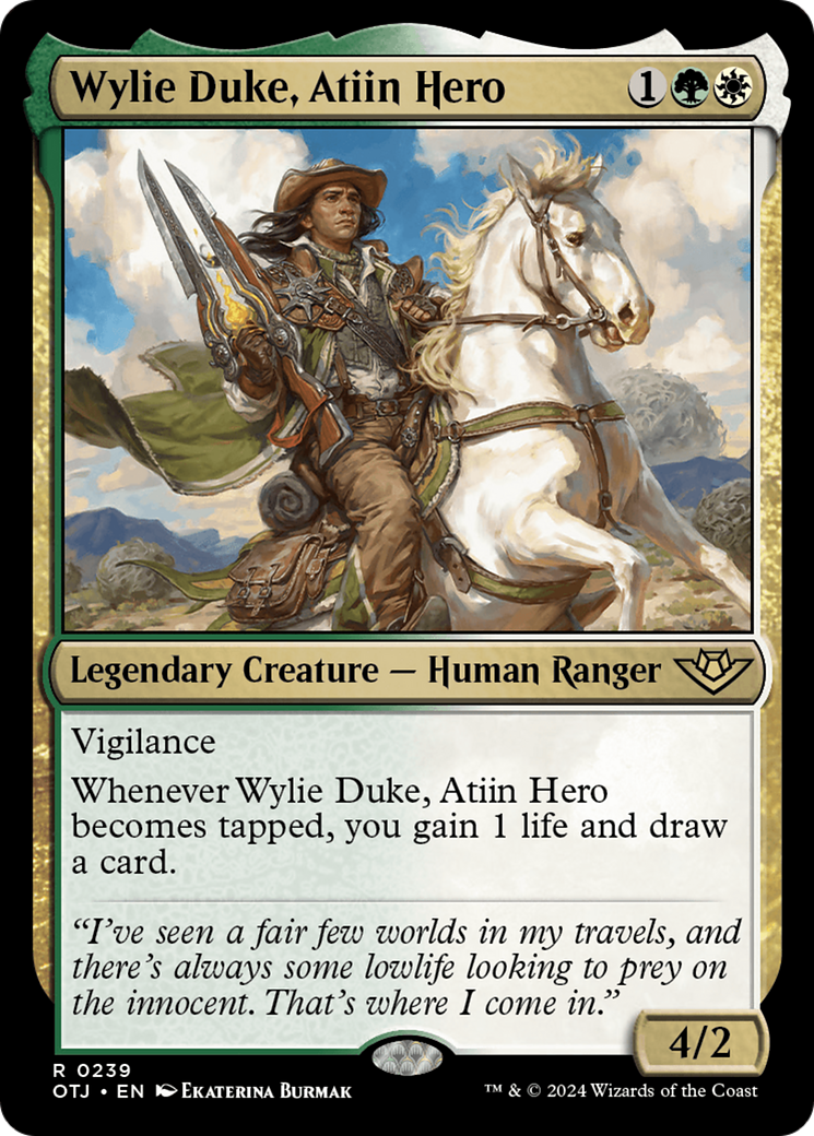 Wylie Duke, Atiin Hero (OTJ-239) - Outlaws of Thunder Junction Foil - Poke-Collect