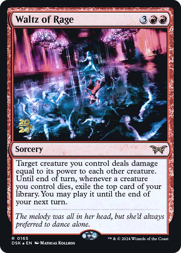 Waltz of Rage (PRE-165) - Duskmourn: House of Horror Promos Foil - Poke-Collect