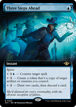 Three Steps Ahead (OTJ-323) - Outlaws of Thunder Junction: (Extended Art, spree) Foil - Poke-Collect