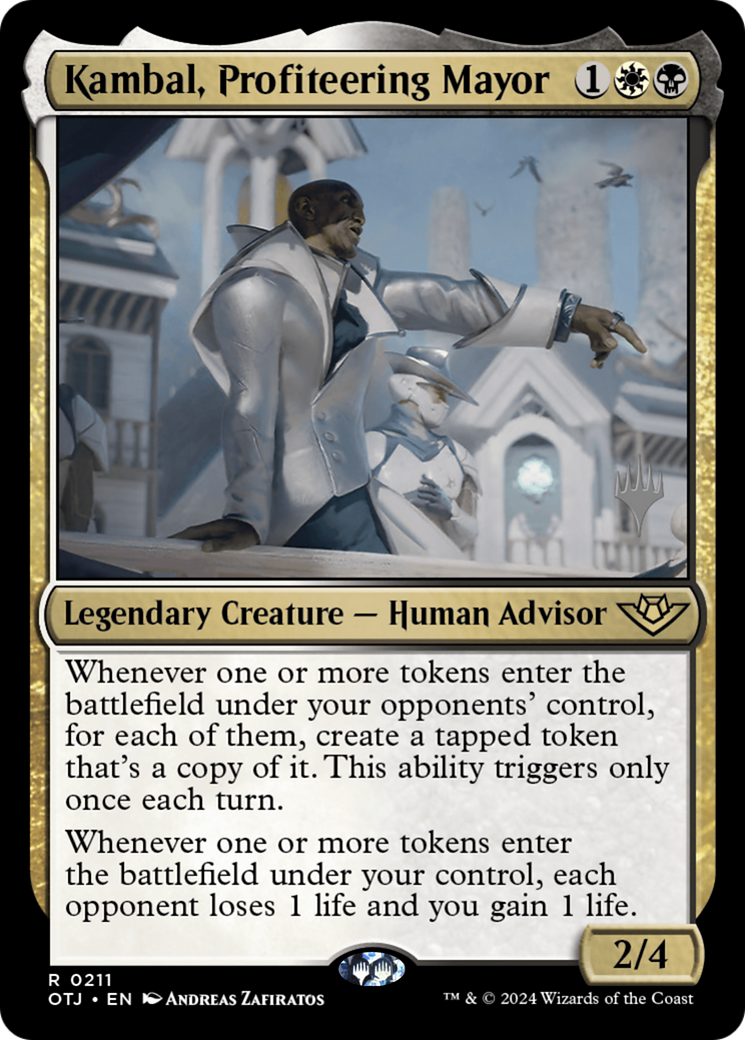 Kambal, Profiteering Mayor (PPOTJ-211) - Outlaws of Thunder Junction Promos Foil - Poke-Collect