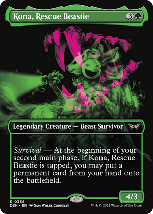 Kona, Rescue Beastie (DSK-358) - Duskmourn: House of Horror (Borderless) - Poke-Collect